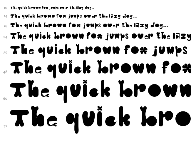 Clover Typeface font waterfall